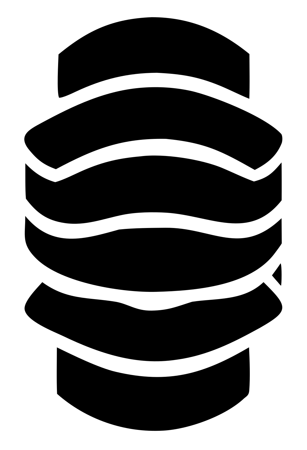 Sliced Microphone Capsule Logo #ffffff/#000000