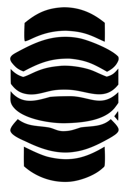 Sliced Microphone Capsule Logo #ffffff/#000000