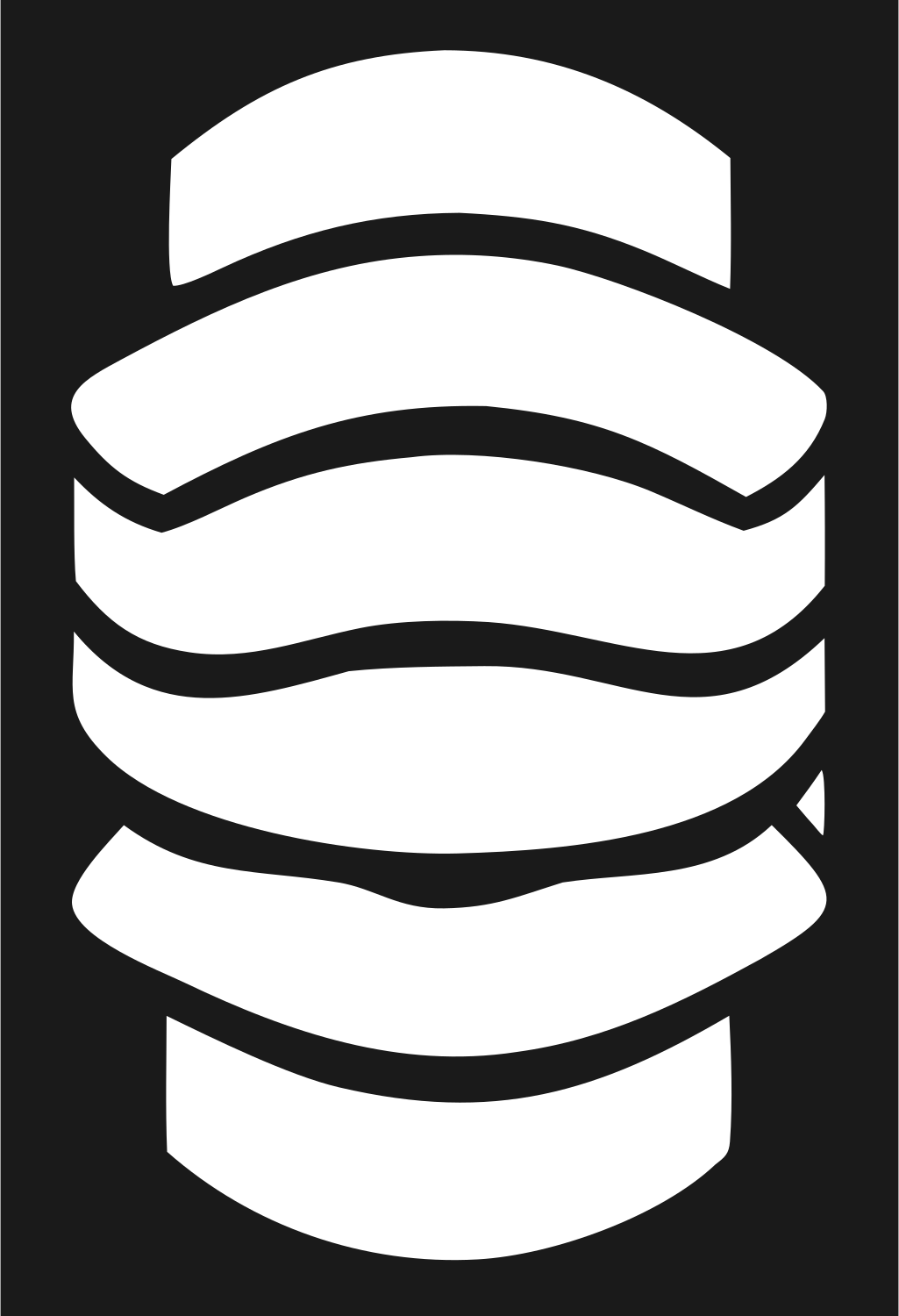 Sliced Microphone Capsule Logo #1a1a1a/#ffffff