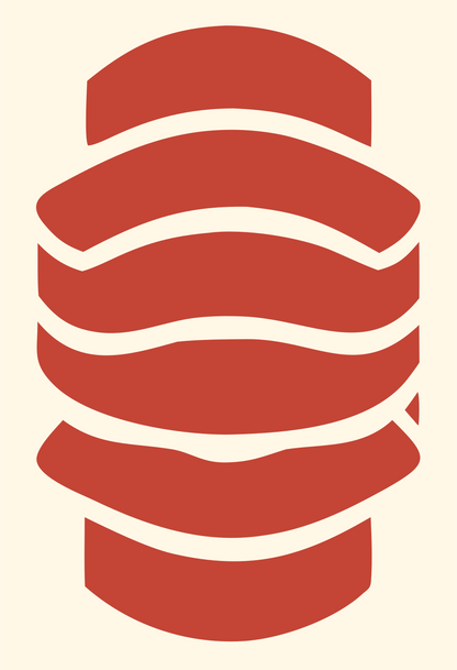 Sliced Microphone Capsule Logo #fff8e7/#c44536
