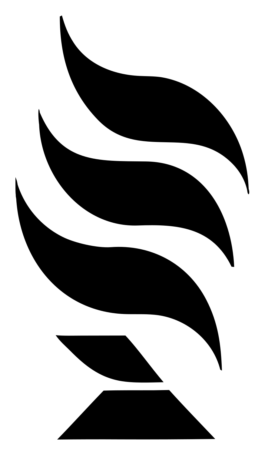 Flame Wave Microphone Logo #ffffff/#000000
