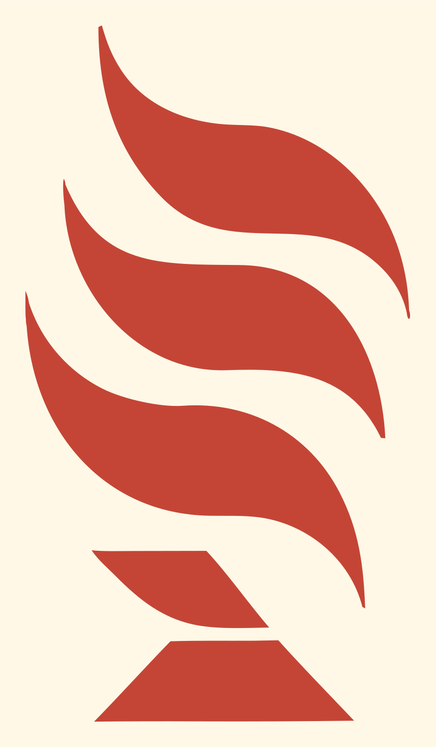 Flame Wave Microphone Logo #fff8e7/#c44536