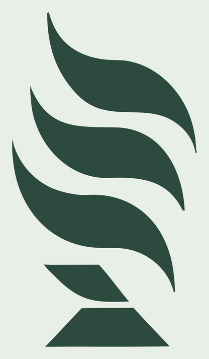 Flame Wave Microphone Logo #e8efe9/#2d4a3e