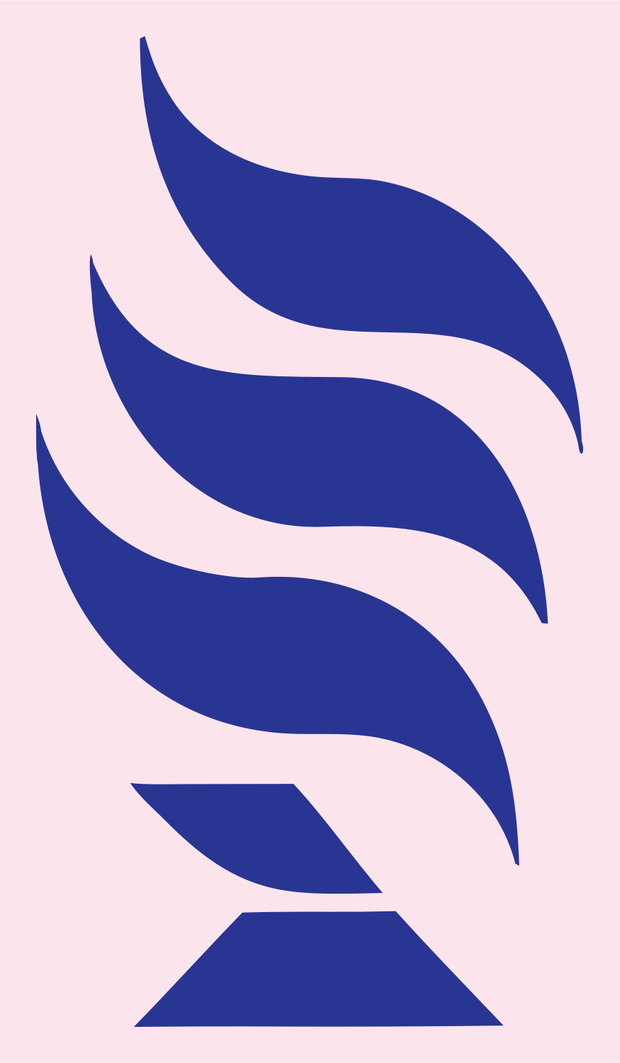 Flame Wave Microphone Logo #fce4ec/#283593