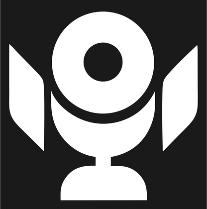 Microphone Wings Emblem Logo #1a1a1a/#ffffff