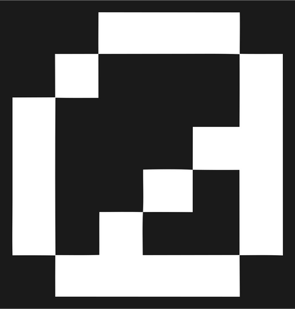 Pixel Magnifying Glass Logo #1a1a1a/#ffffff