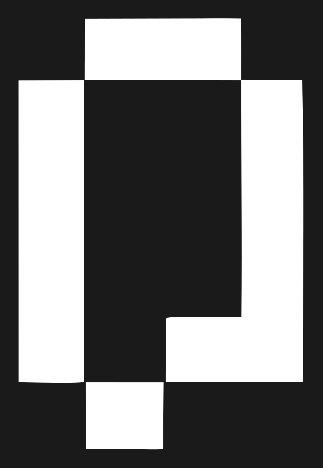 8-Bit Search Glass Logo #1a1a1a/#ffffff
