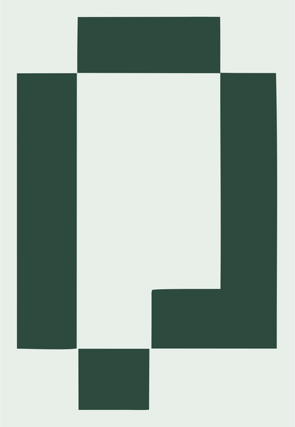 8-Bit Search Glass Logo #e8efe9/#2d4a3e
