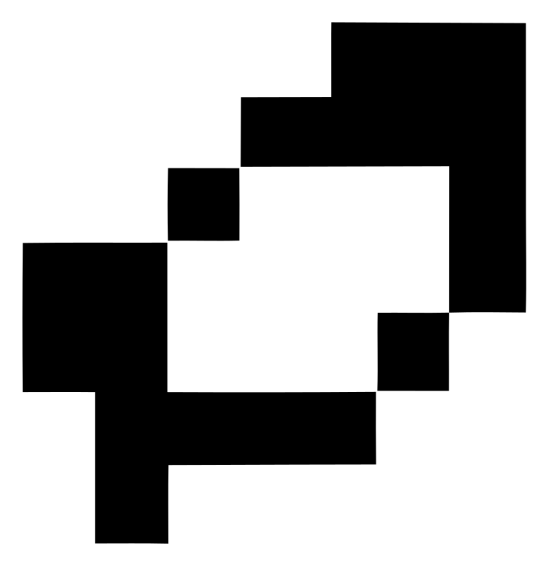 Retro Pixel Loupe Logo