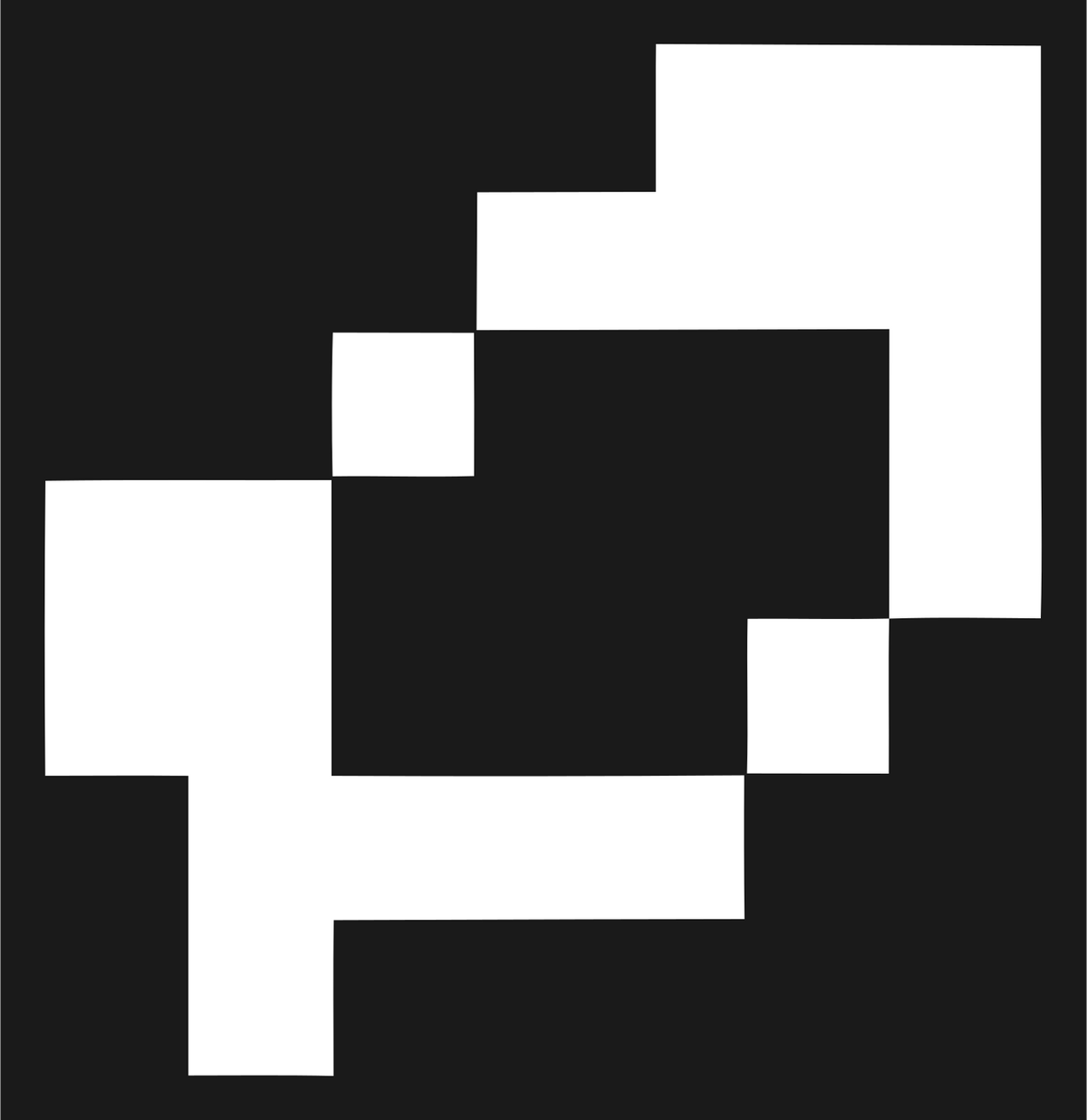 Retro Pixel Loupe Logo #1a1a1a/#ffffff