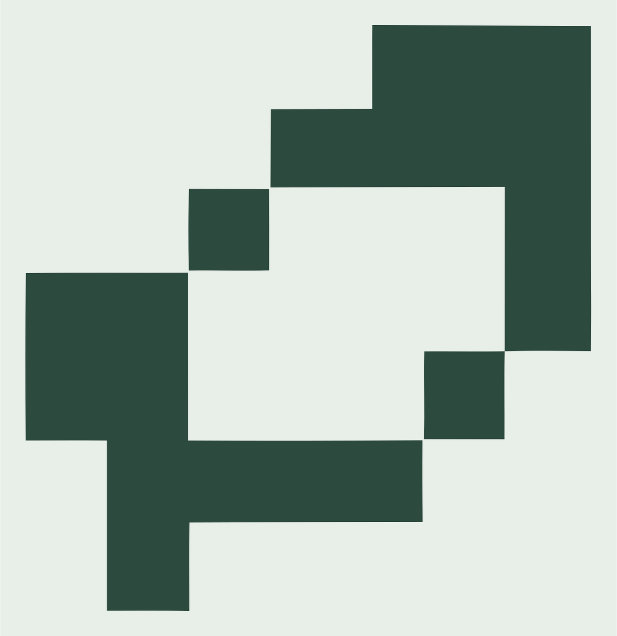 Retro Pixel Loupe Logo #e8efe9/#2d4a3e