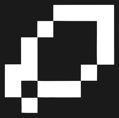 Pixel Search Loop Logo #1a1a1a/#ffffff