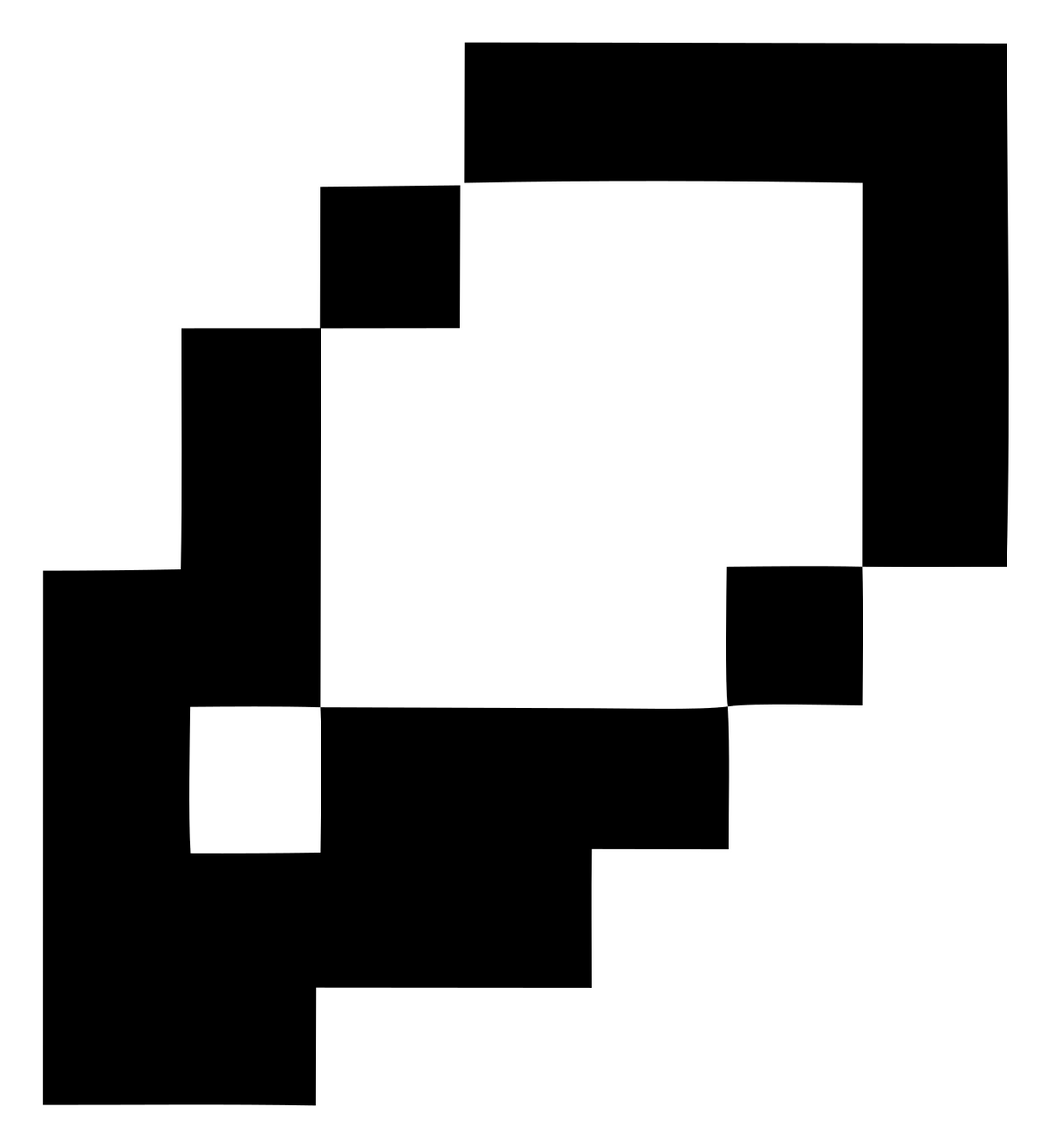 Pixel Loupe Duo Logo #ffffff/#000000