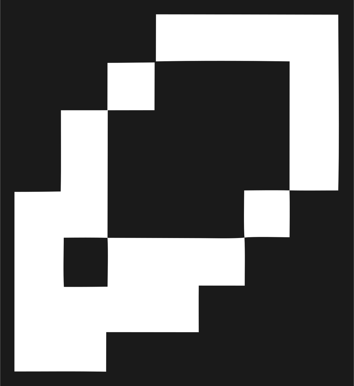 Pixel Loupe Duo Logo #1a1a1a/#ffffff