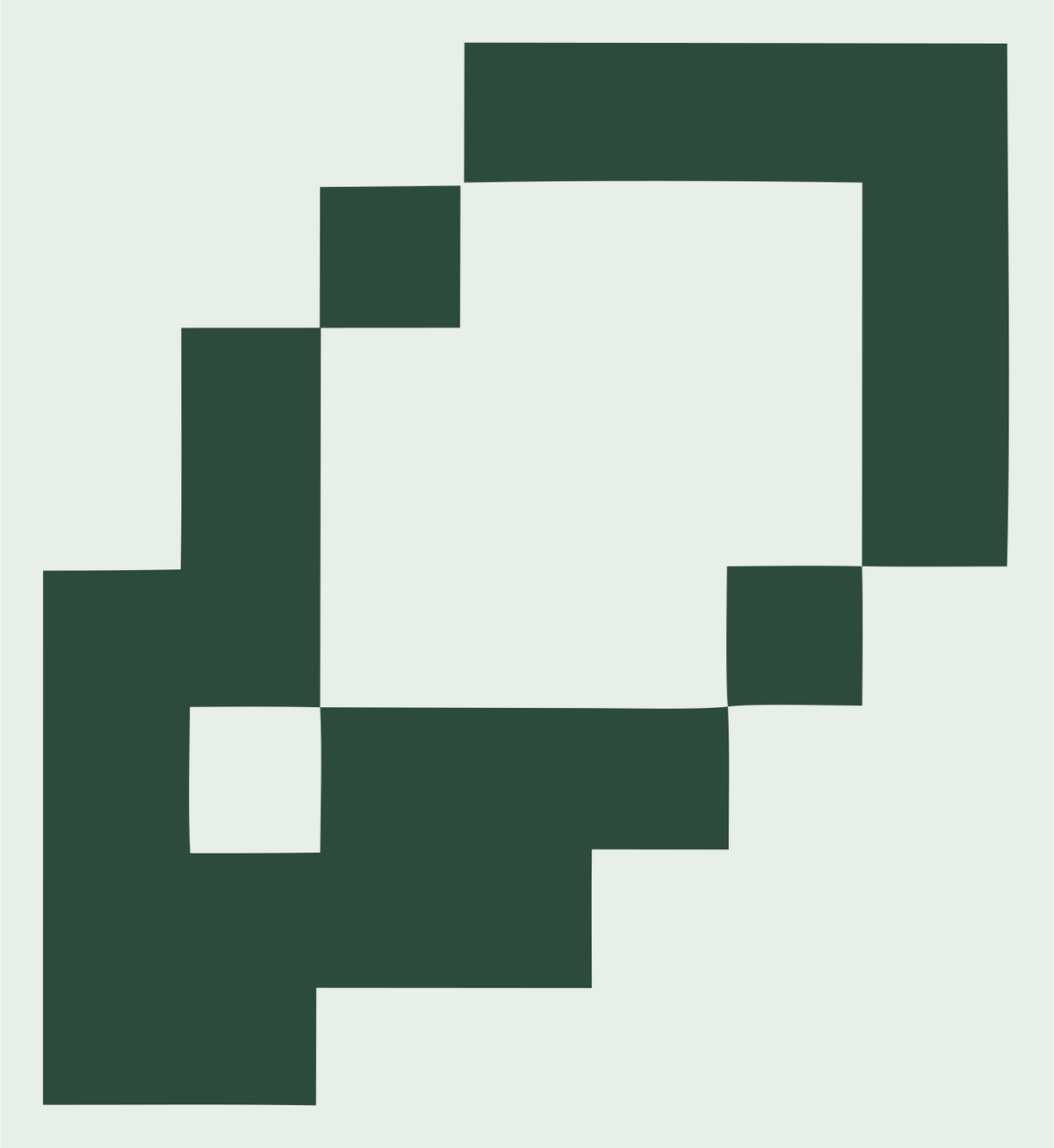 Pixel Loupe Duo Logo #e8efe9/#2d4a3e