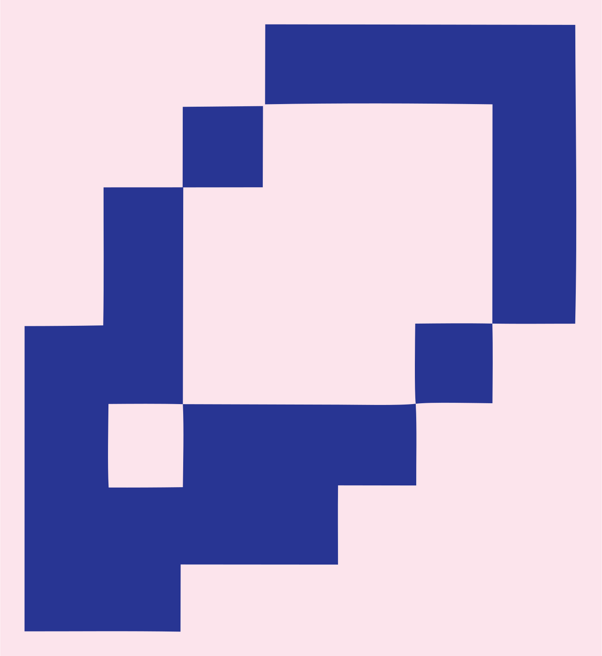 Pixel Loupe Duo Logo #fce4ec/#283593