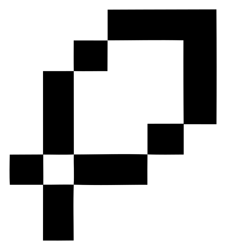 Pixel Magnifying Glass Pair Logo
