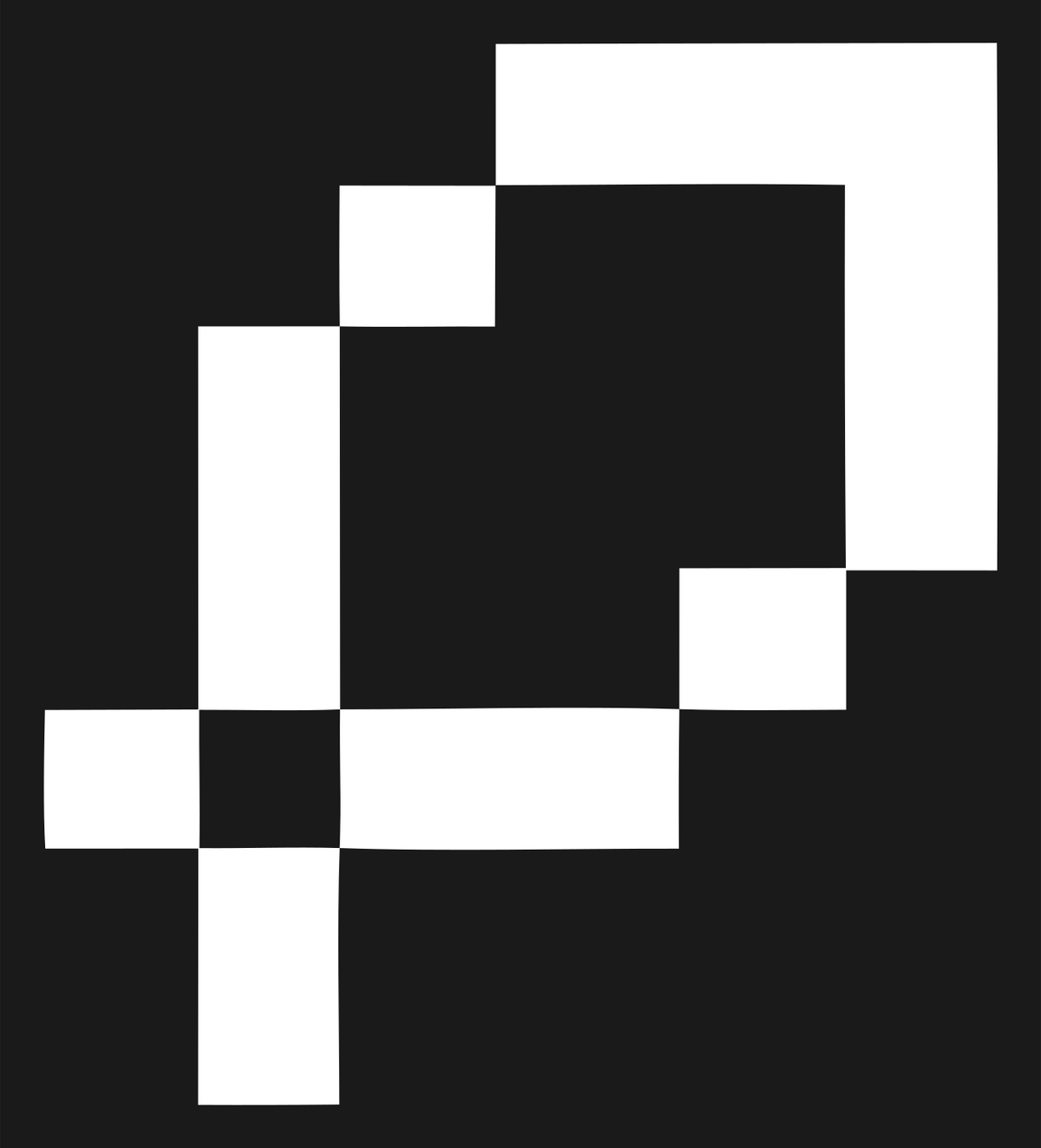 Pixel Magnifying Glass Pair Logo #1a1a1a/#ffffff