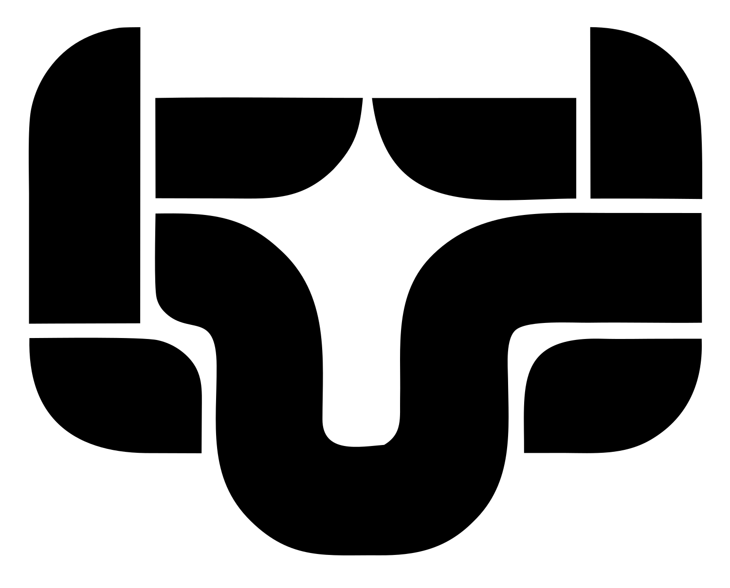 Abstract Ram Face Logo #ffffff/#000000