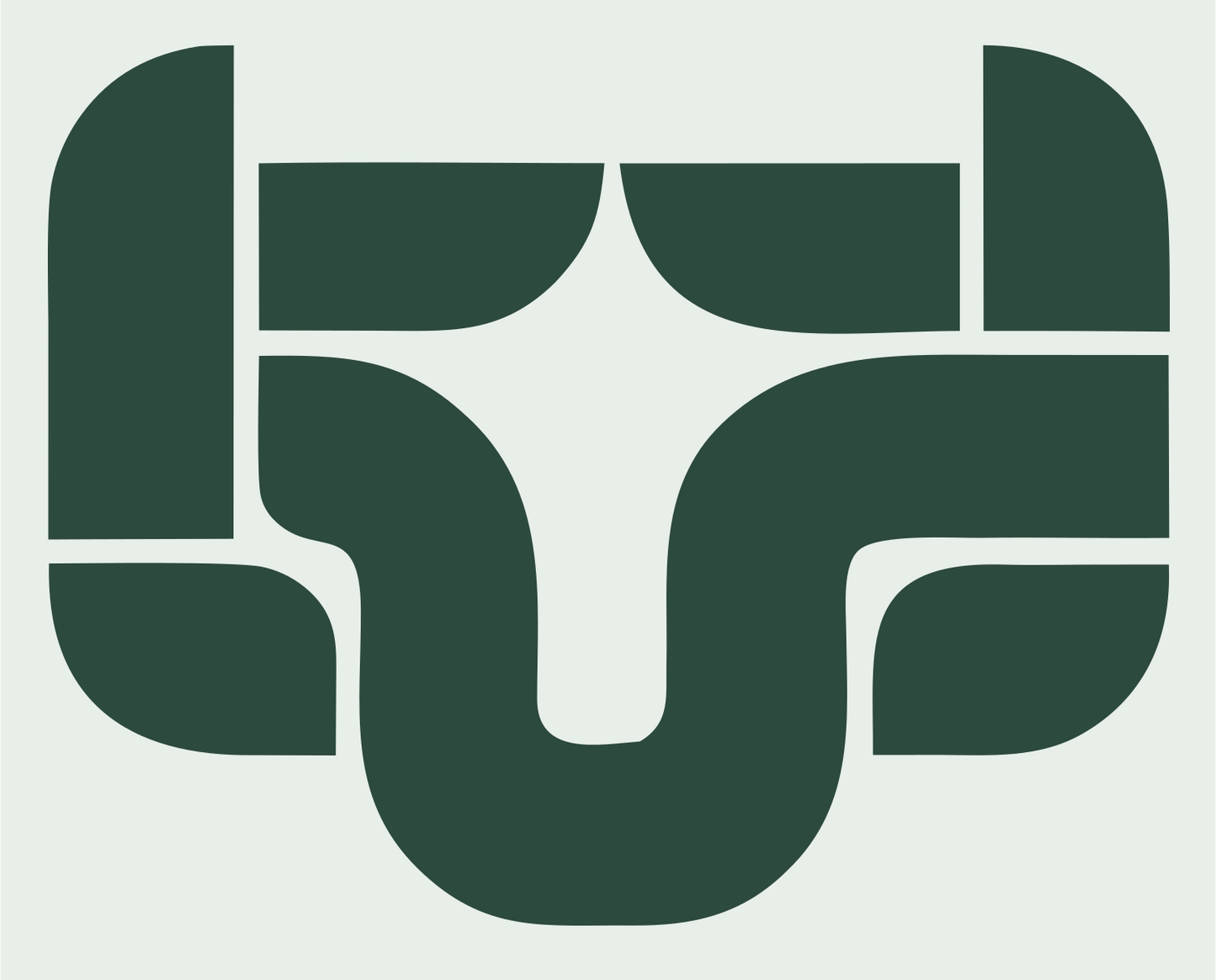 Abstract Ram Face Logo #e8efe9/#2d4a3e