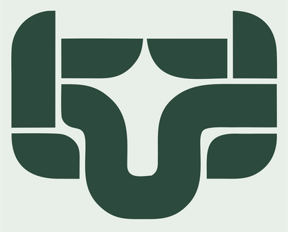 Abstract Ram Face Logo #e8efe9/#2d4a3e