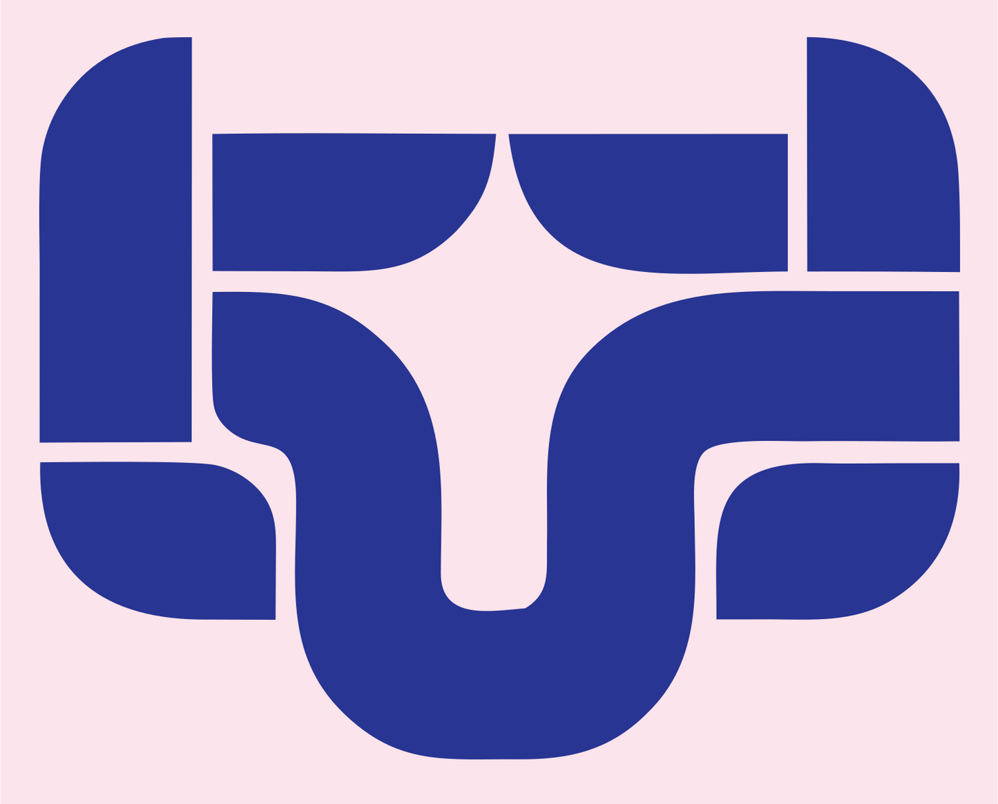 Abstract Ram Face Logo #fce4ec/#283593