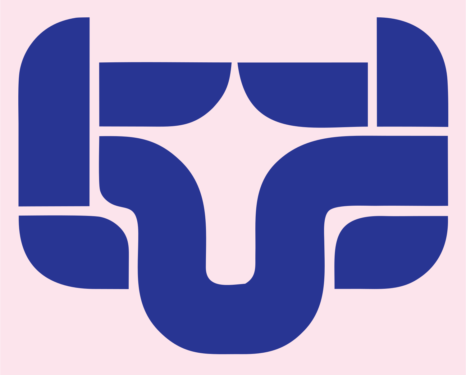 Abstract Ram Face Logo #fce4ec/#283593
