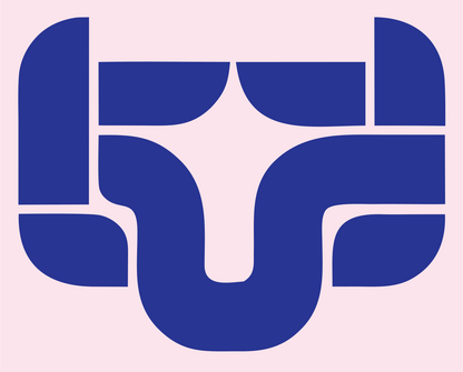 Abstract Ram Face Logo #fce4ec/#283593