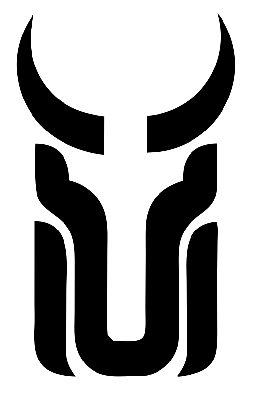 Bull Skull Vertical Logo