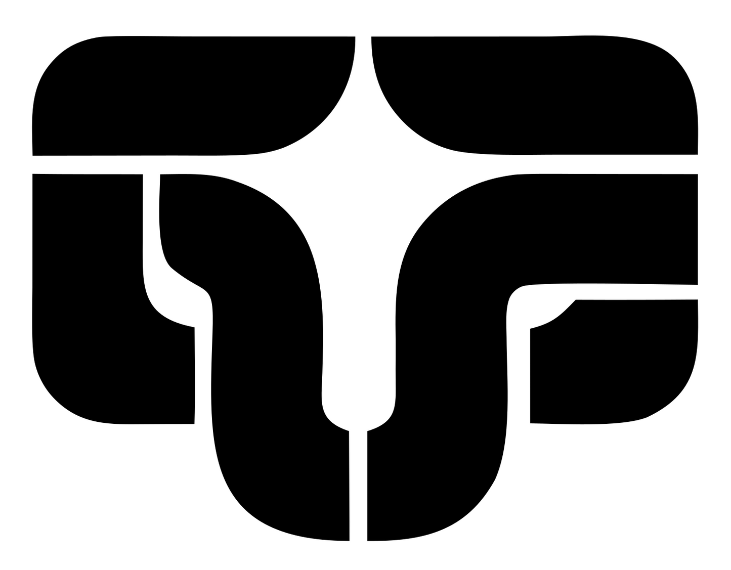 Flat Ram Mask Logo #ffffff/#000000