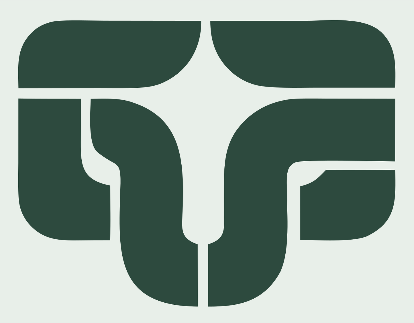 Flat Ram Mask Logo #e8efe9/#2d4a3e