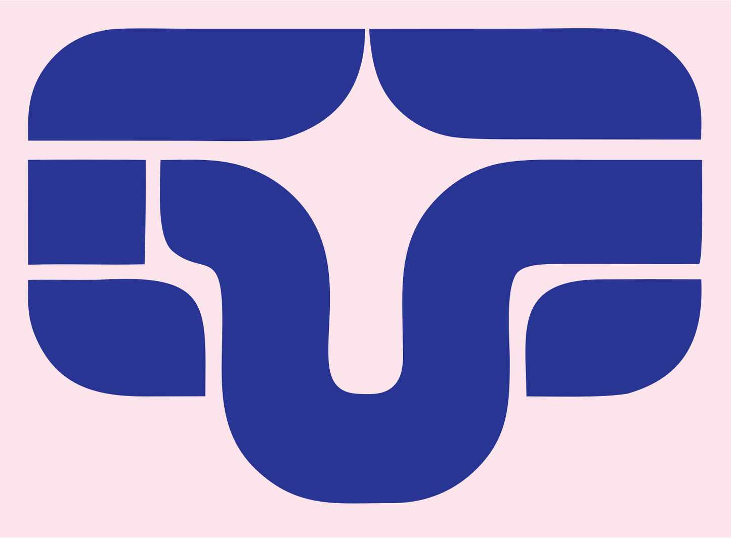 Ram Horn Mask Logo #fce4ec/#283593