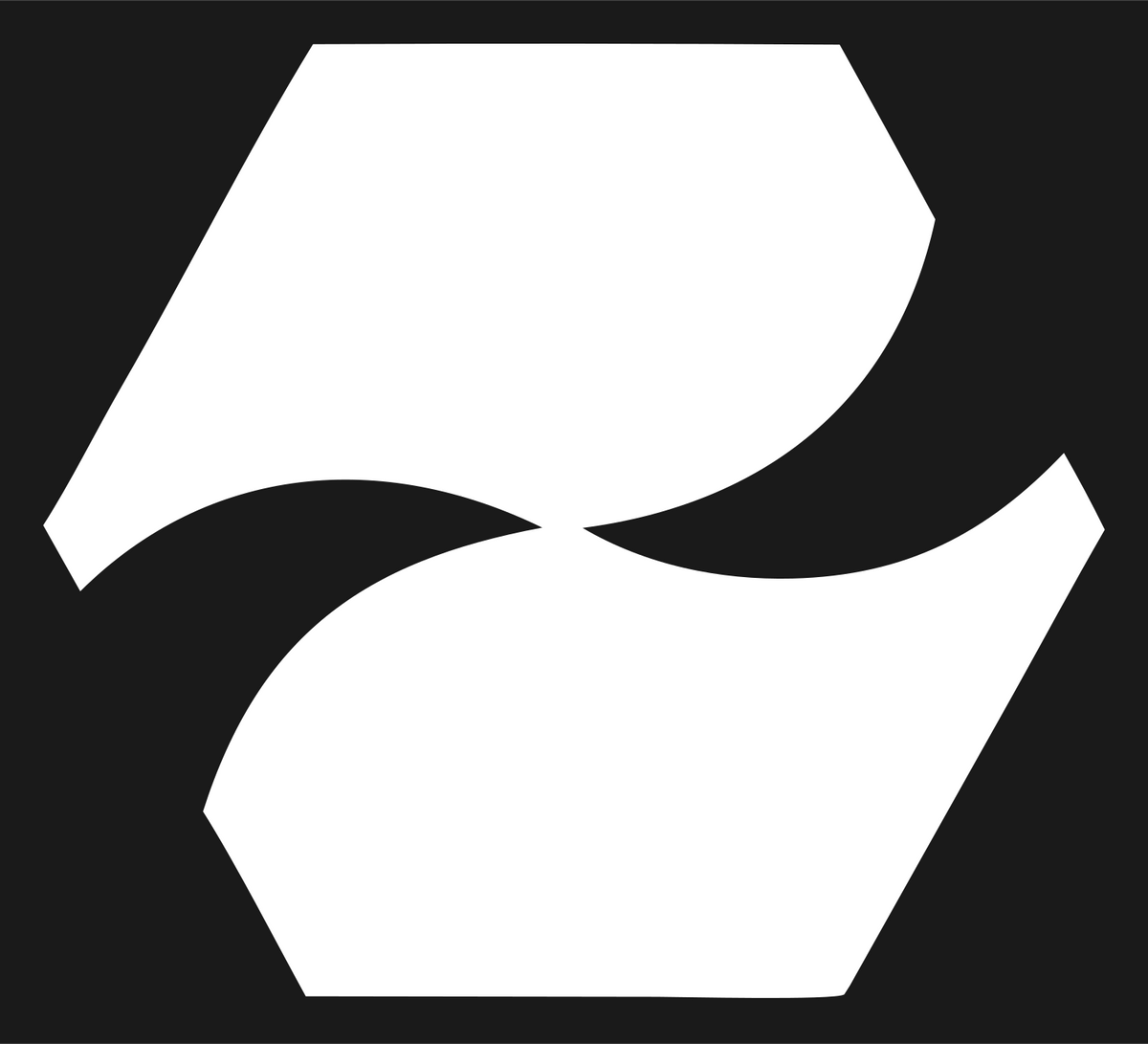 Negative Space River Logo #1a1a1a/#ffffff