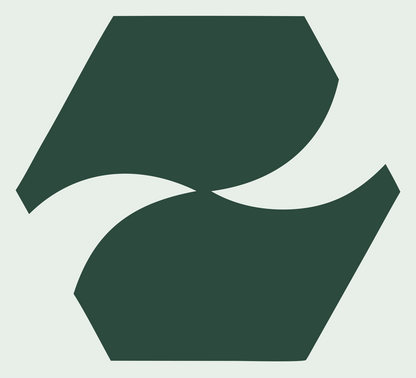 Negative Space River Logo #e8efe9/#2d4a3e