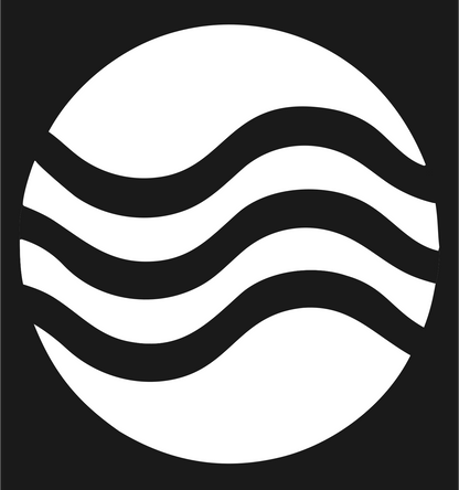 Triple Wave Circle Logo #1a1a1a/#ffffff