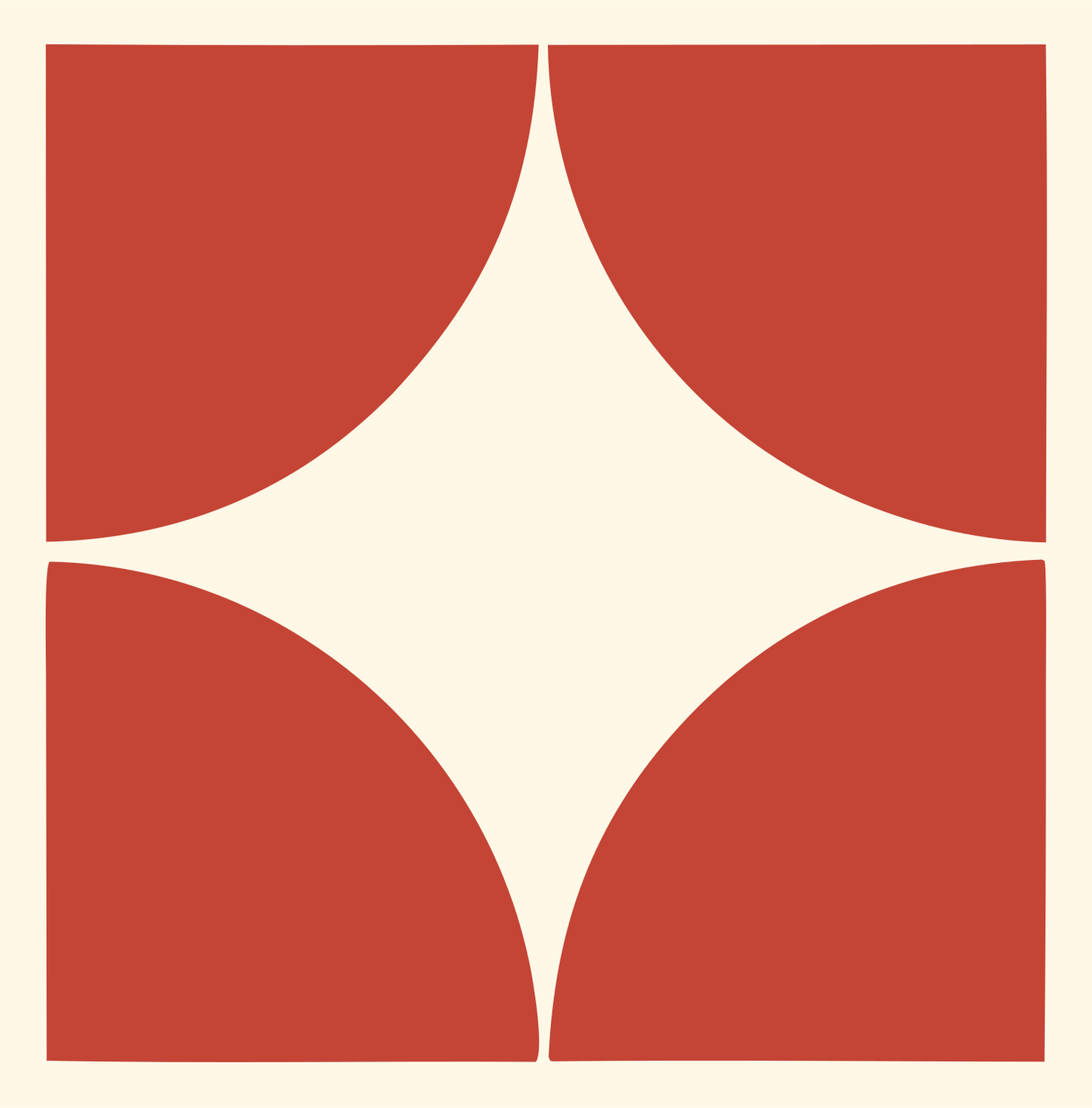 Spiral Vortex River Logo #fff8e7/#c44536