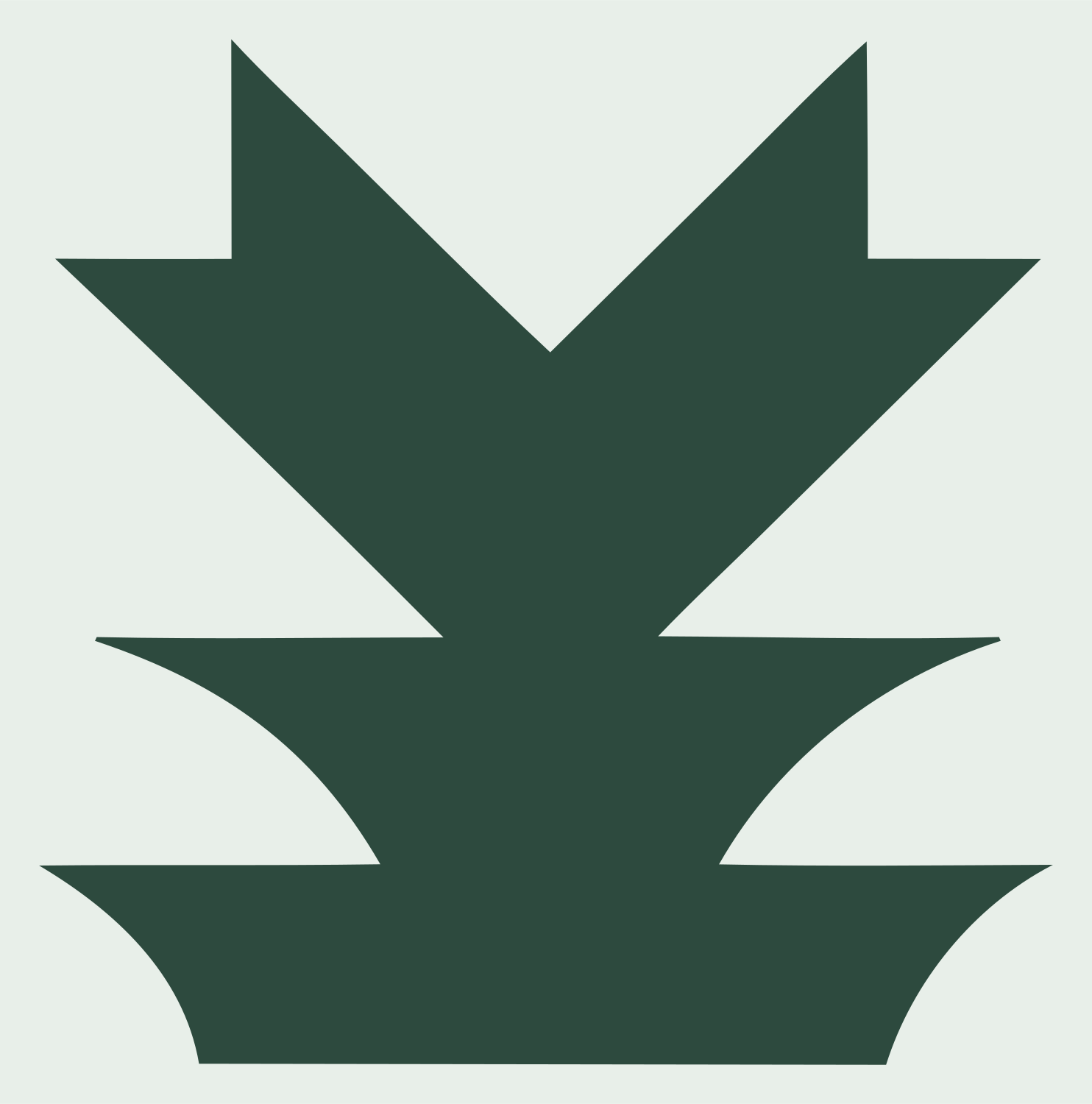 Brutalist Desert Icons Logo #e8efe9/#2d4a3e