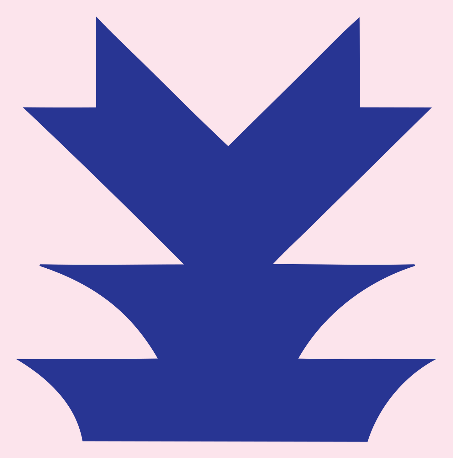Brutalist Desert Icons Logo #fce4ec/#283593