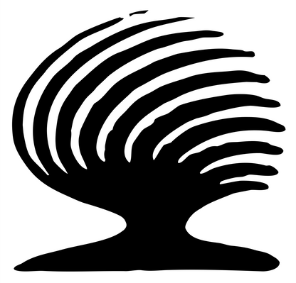 Smoke Plume Island Logo #ffffff/#000000