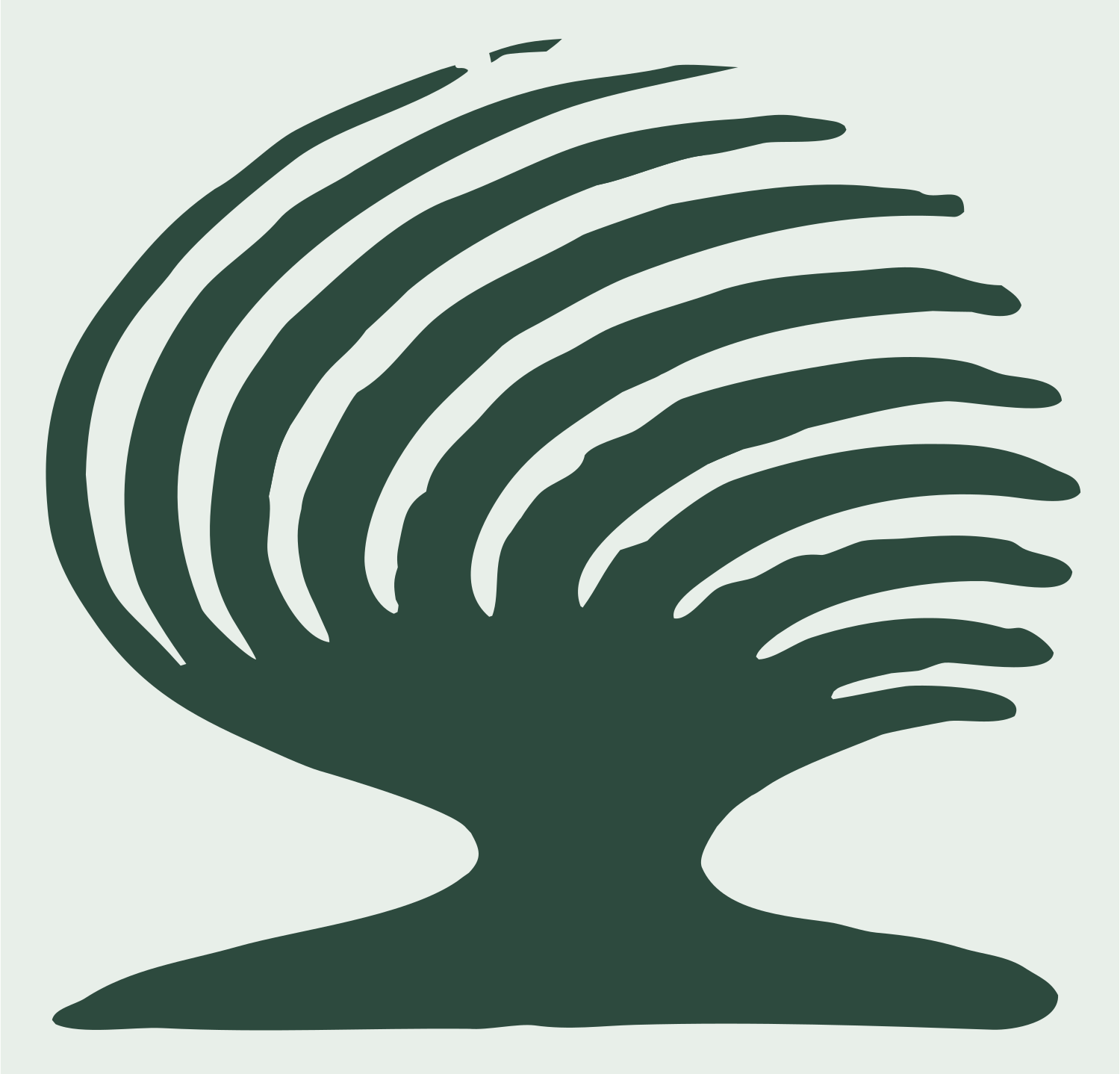 Smoke Plume Island Logo #e8efe9/#2d4a3e