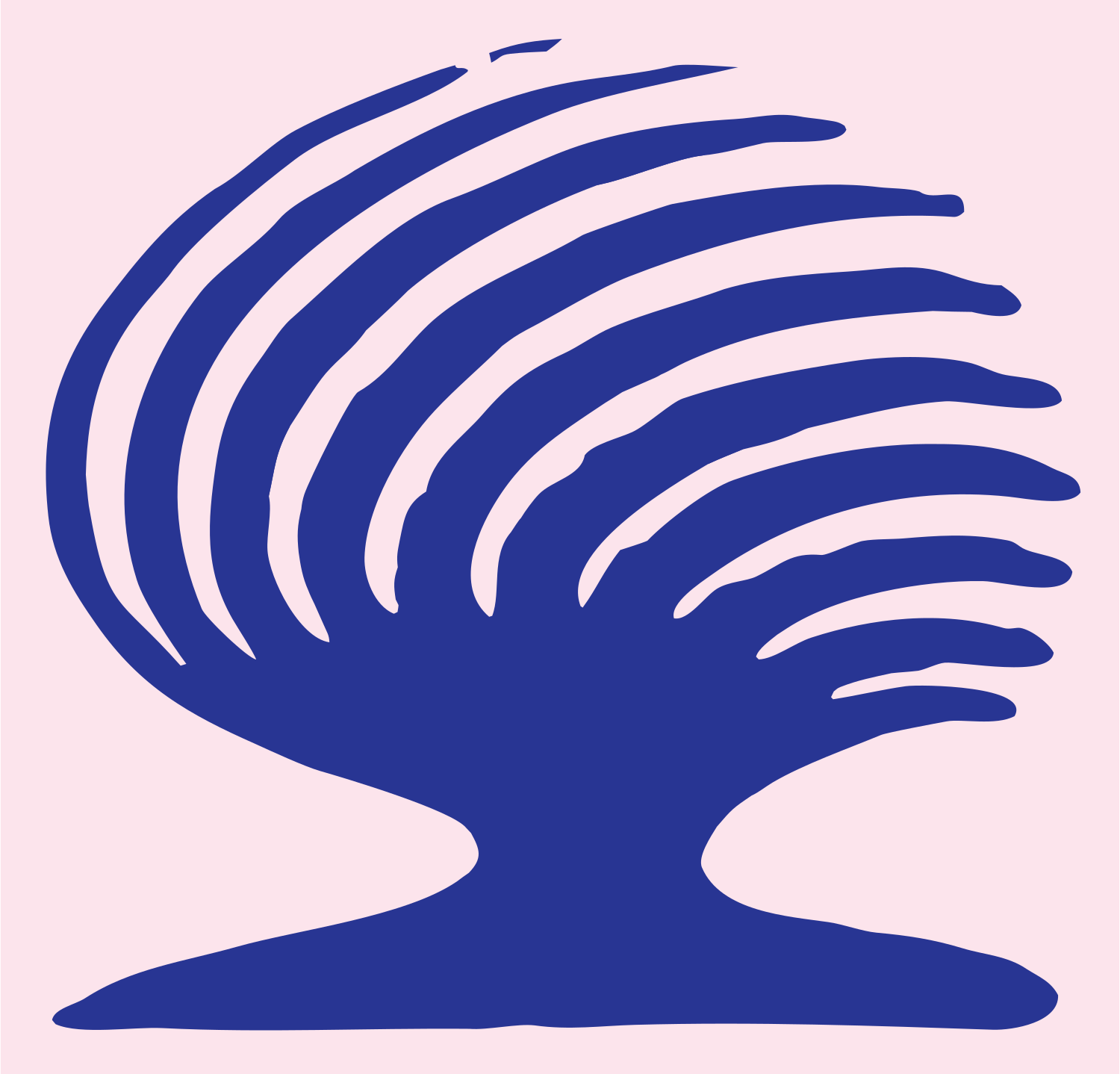 Smoke Plume Island Logo #fce4ec/#283593