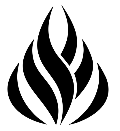 Layered Flame Swirl Logo