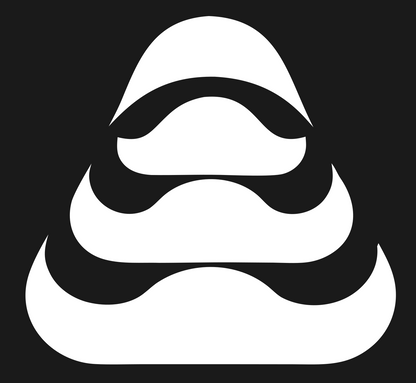 Stacked Dome Layers Logo #1a1a1a/#ffffff