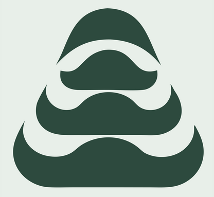 Stacked Dome Layers Logo #e8efe9/#2d4a3e