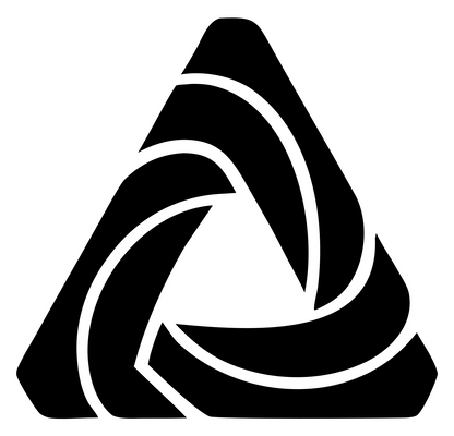 Twisted Ribbon Triangle Logo #ffffff/#000000