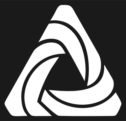 Twisted Ribbon Triangle Logo #1a1a1a/#ffffff