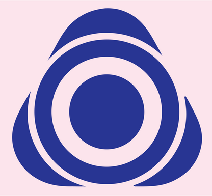 Bullseye Triangle Overlap Logo #fce4ec/#283593