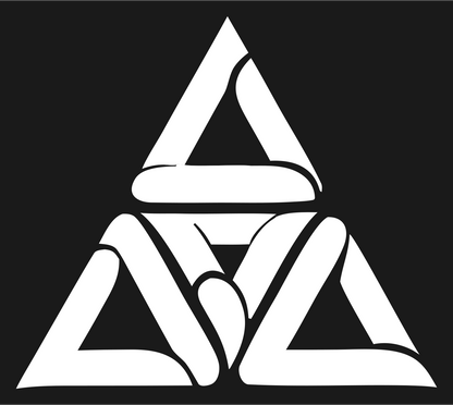 Three Triangle Overlap Logo #1a1a1a/#ffffff