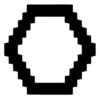 Pixel Hexagon Outline Logo