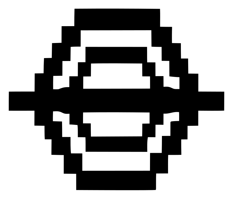 Pixel Globe Hexagon Logo
